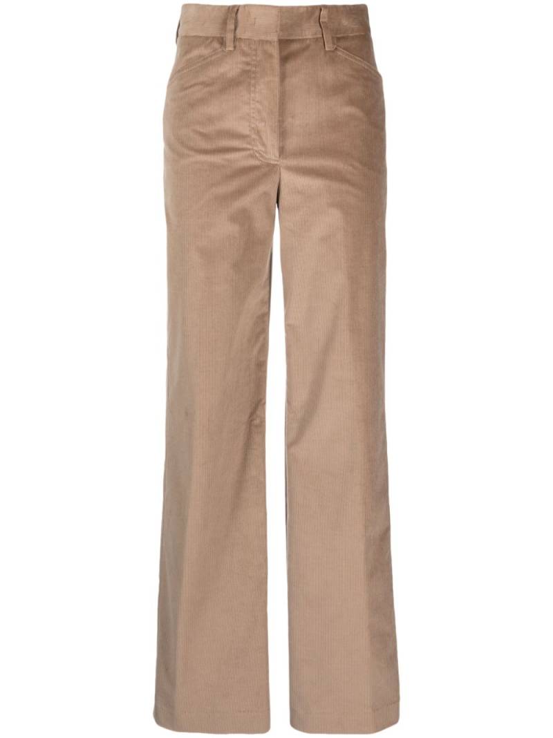 Paul Smith high-waist straight-leg corduroy trousers - Neutrals von Paul Smith