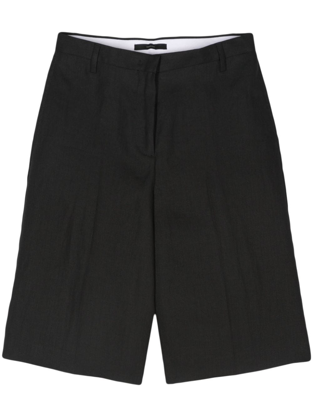 Paul Smith high-waisted linen tailored shorts - Black von Paul Smith