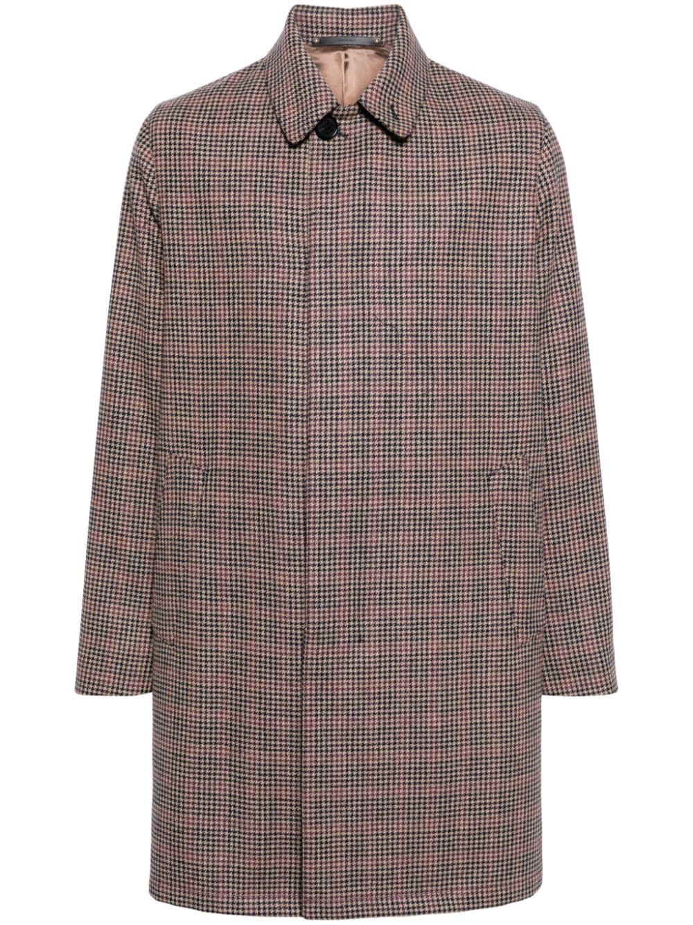 Paul Smith houndstooth-pattern wool coat - Brown von Paul Smith