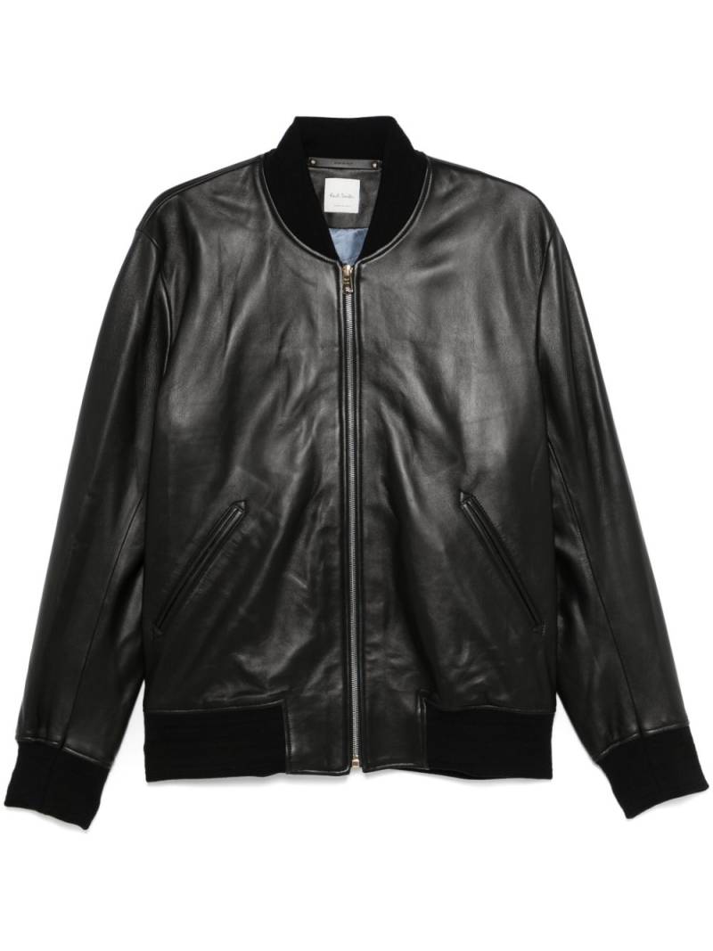 Paul Smith leather bomber jacket - Brown von Paul Smith