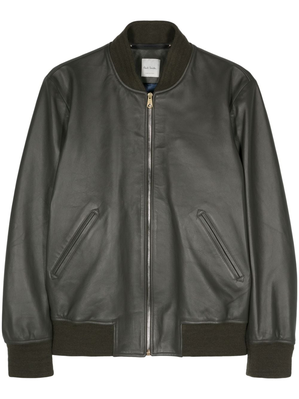 Paul Smith leather bomber jacket - Green von Paul Smith