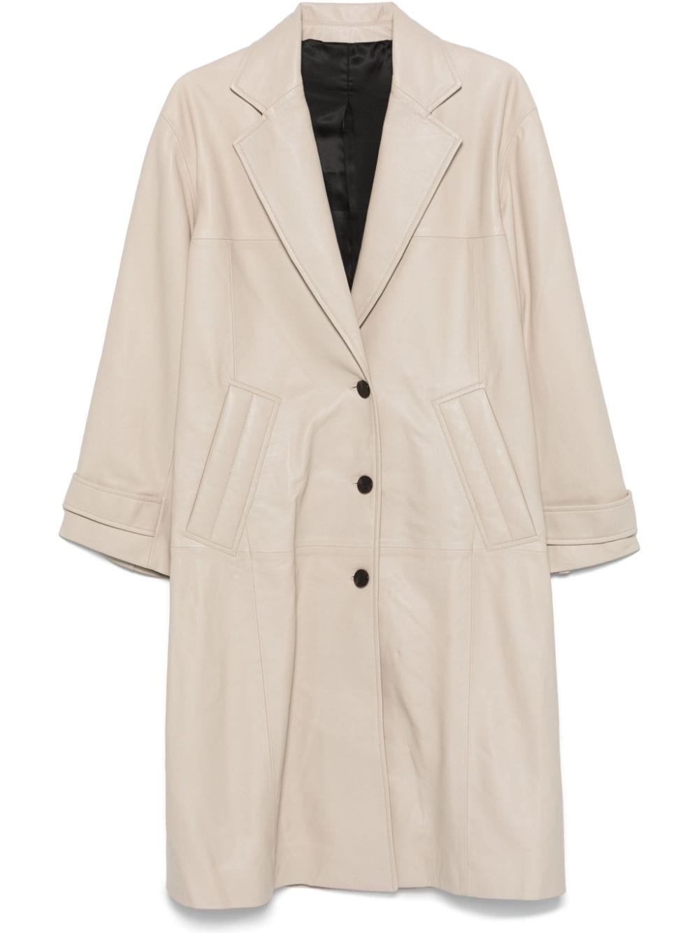 Paul Smith leather coat - Neutrals von Paul Smith