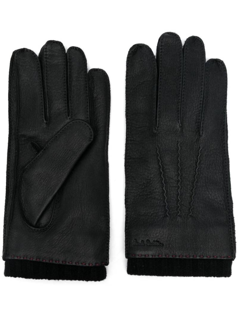 Paul Smith leather gloves - Black von Paul Smith