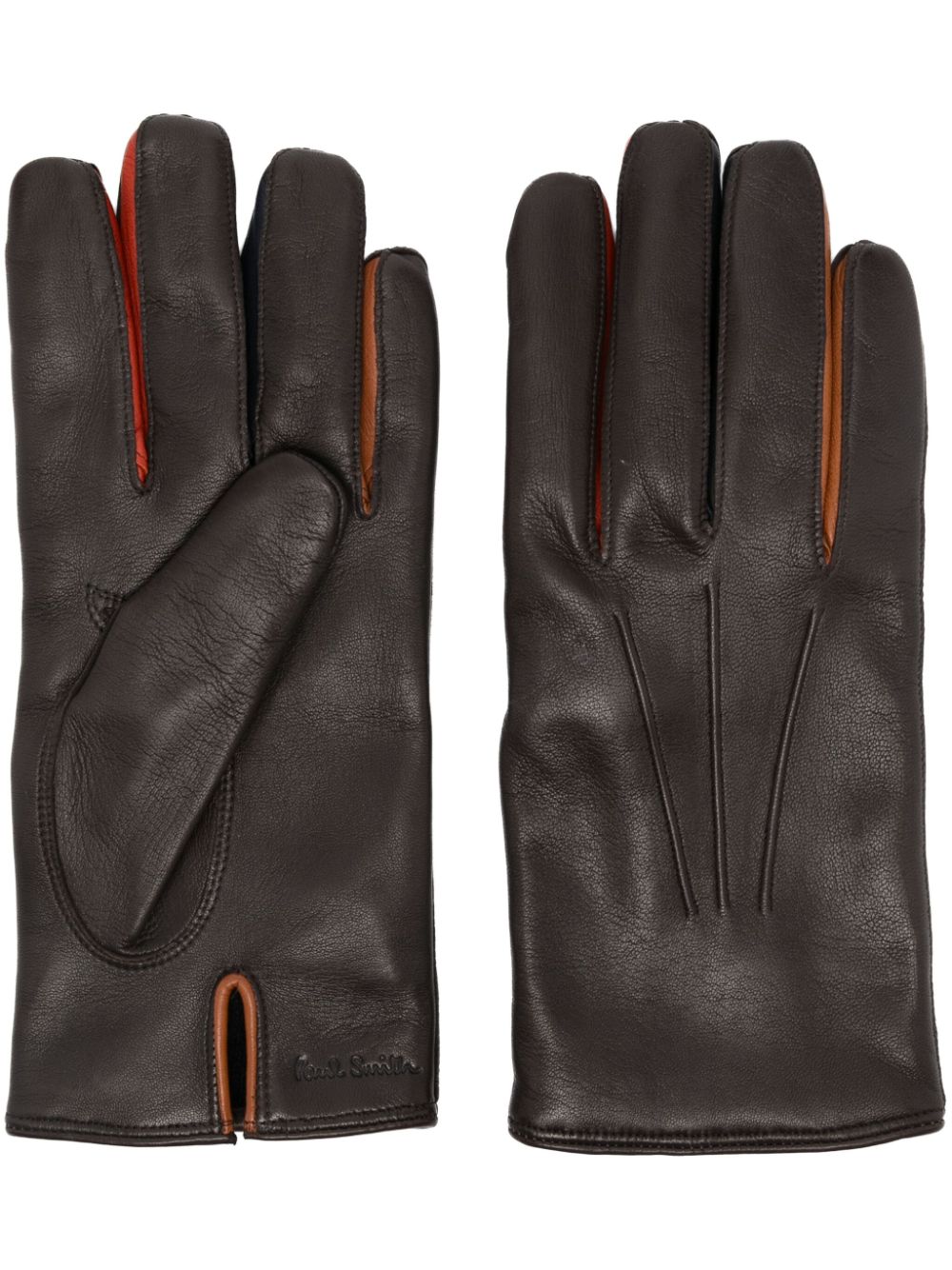 Paul Smith leather gloves - Brown von Paul Smith