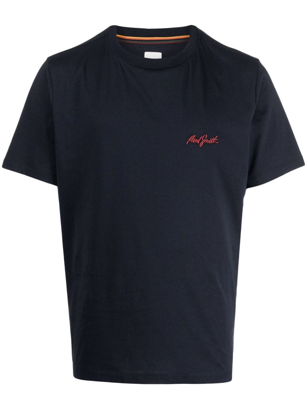 Paul Smith logo-embroidered cotton T-shirt - Blue von Paul Smith