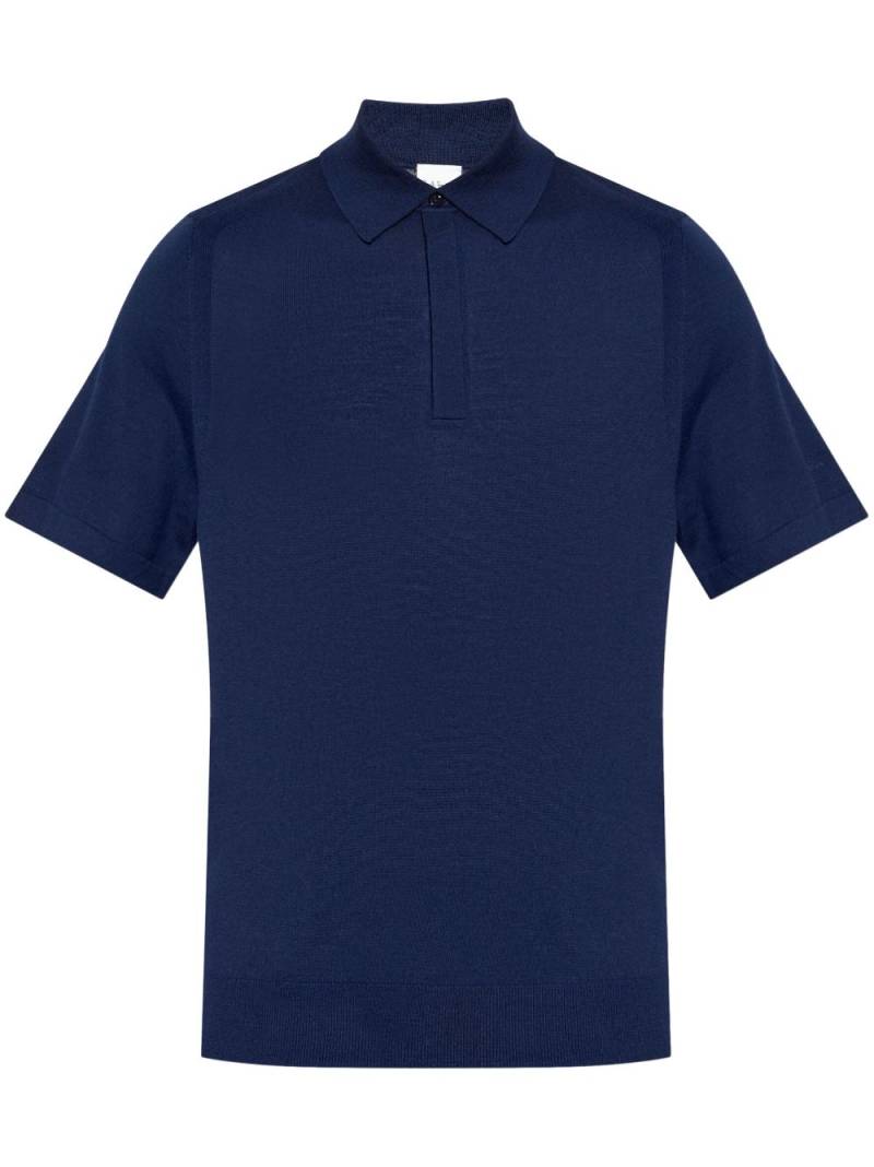 Paul Smith logo-embroidered polo shirt - Blue von Paul Smith