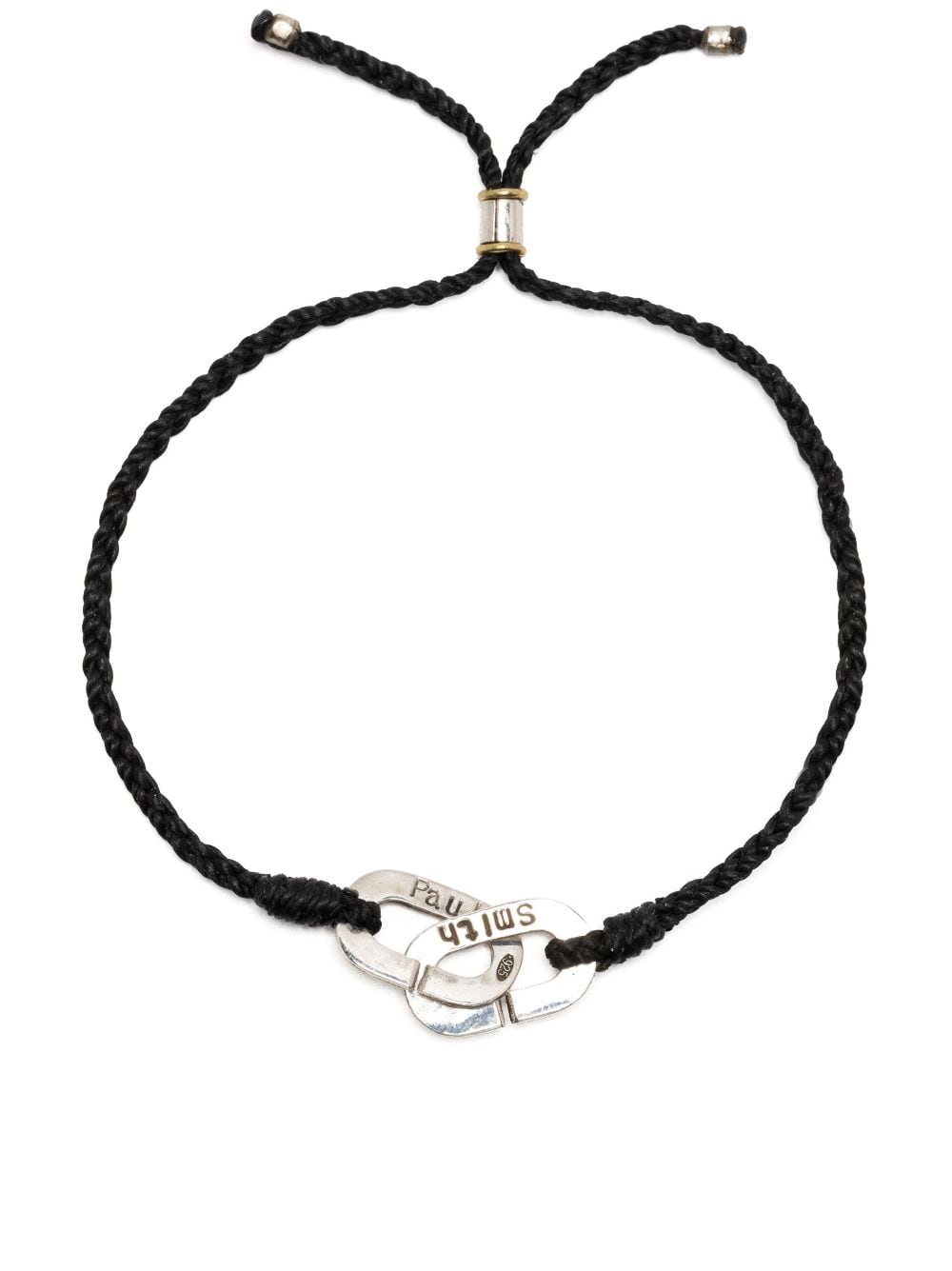 Paul Smith logo-engraved cord bracelet - Black von Paul Smith