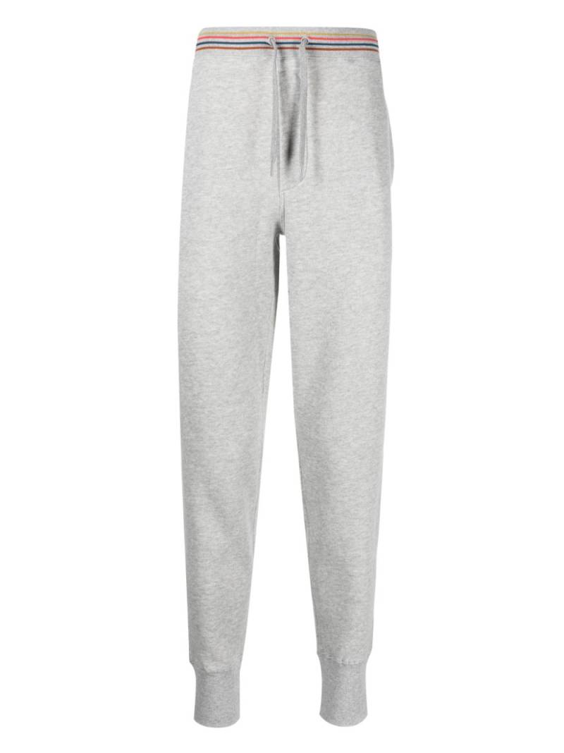 Paul Smith logo-patch cotton track pants - Grey von Paul Smith