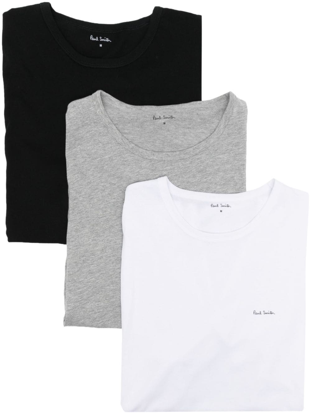 Paul Smith logo-print cotton T-shirts (set of three) - Black von Paul Smith