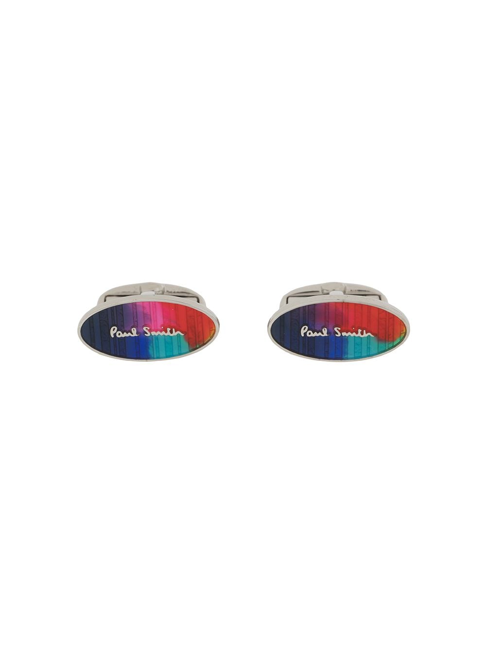 Paul Smith logo print cufflinks - Silver von Paul Smith