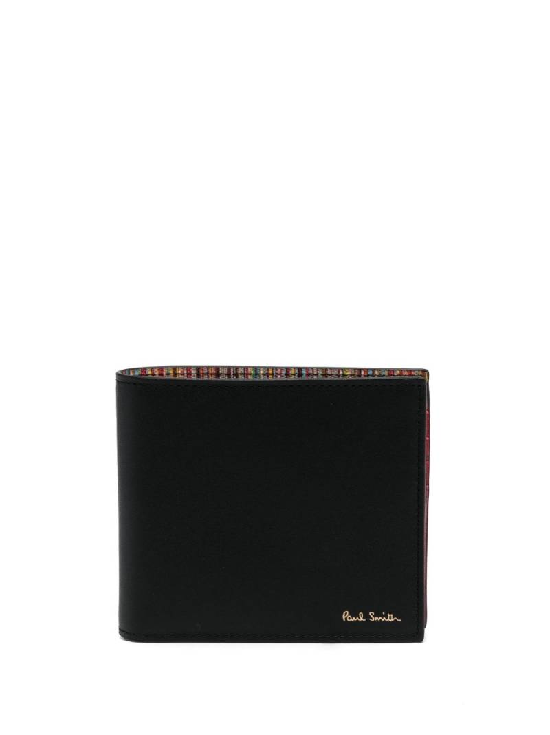 Paul Smith logo-print leather folded wallet - Black von Paul Smith