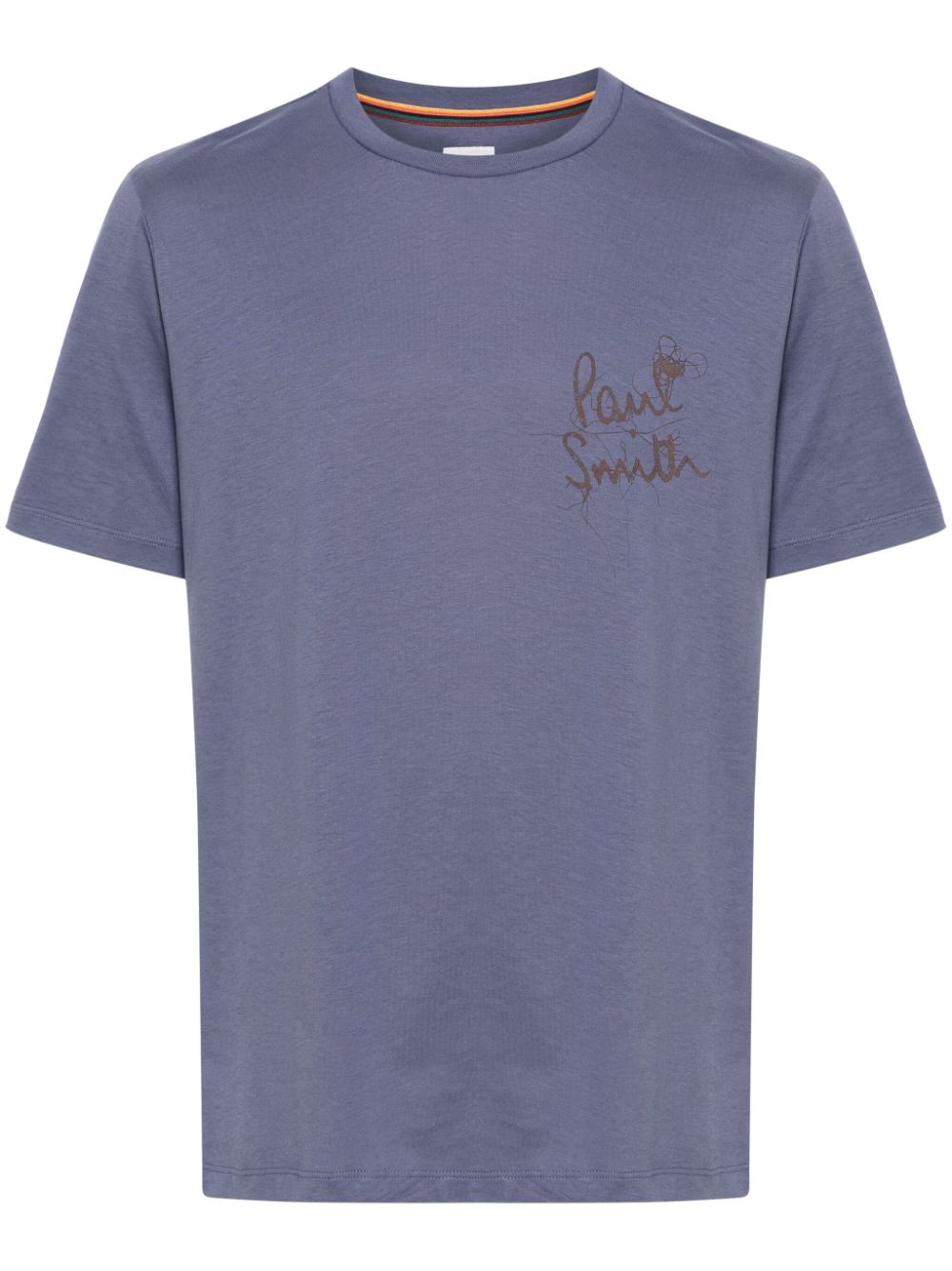 Paul Smith logo-print organic cotton T-shirt - Purple von Paul Smith