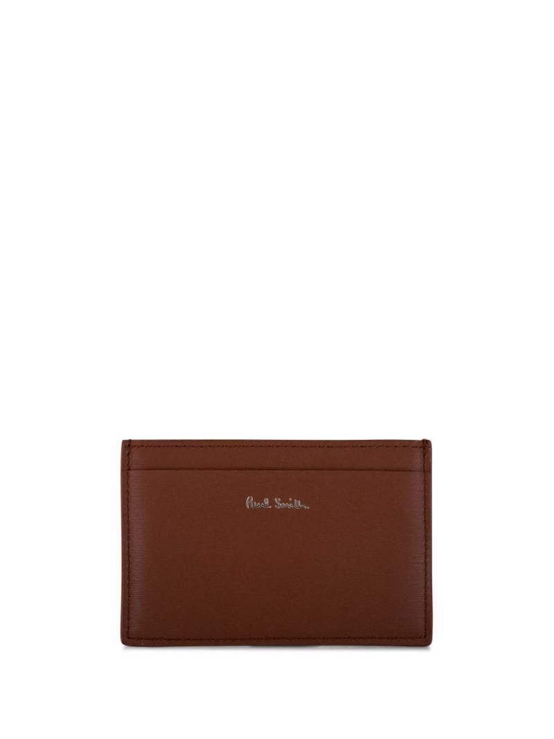 Paul Smith logo-stamp leather cardholder - Brown von Paul Smith