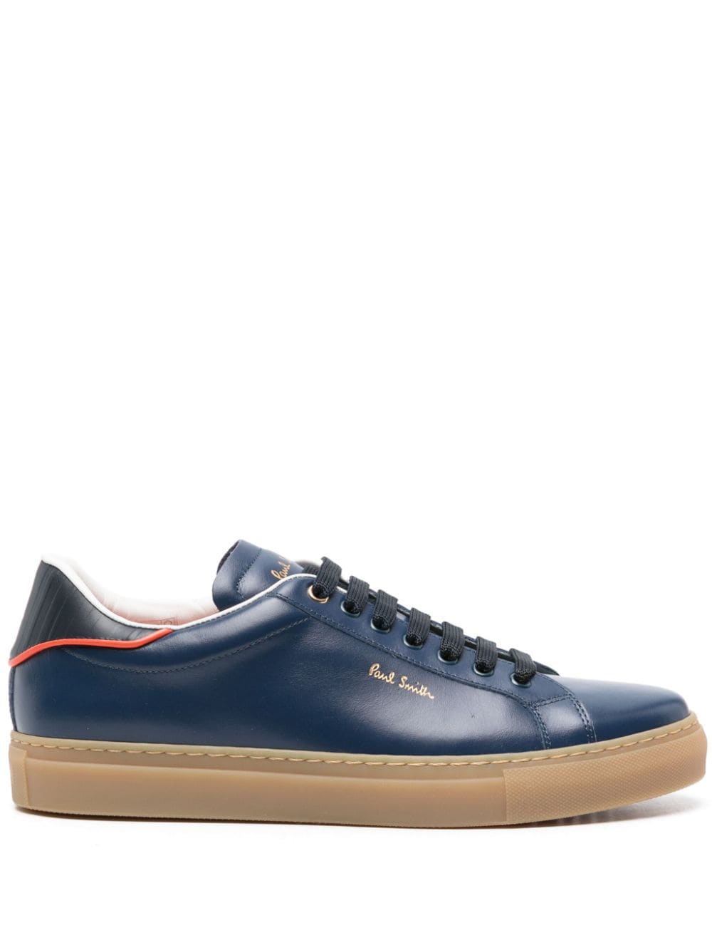 Paul Smith logo-stamp leather sneakers - Blue von Paul Smith