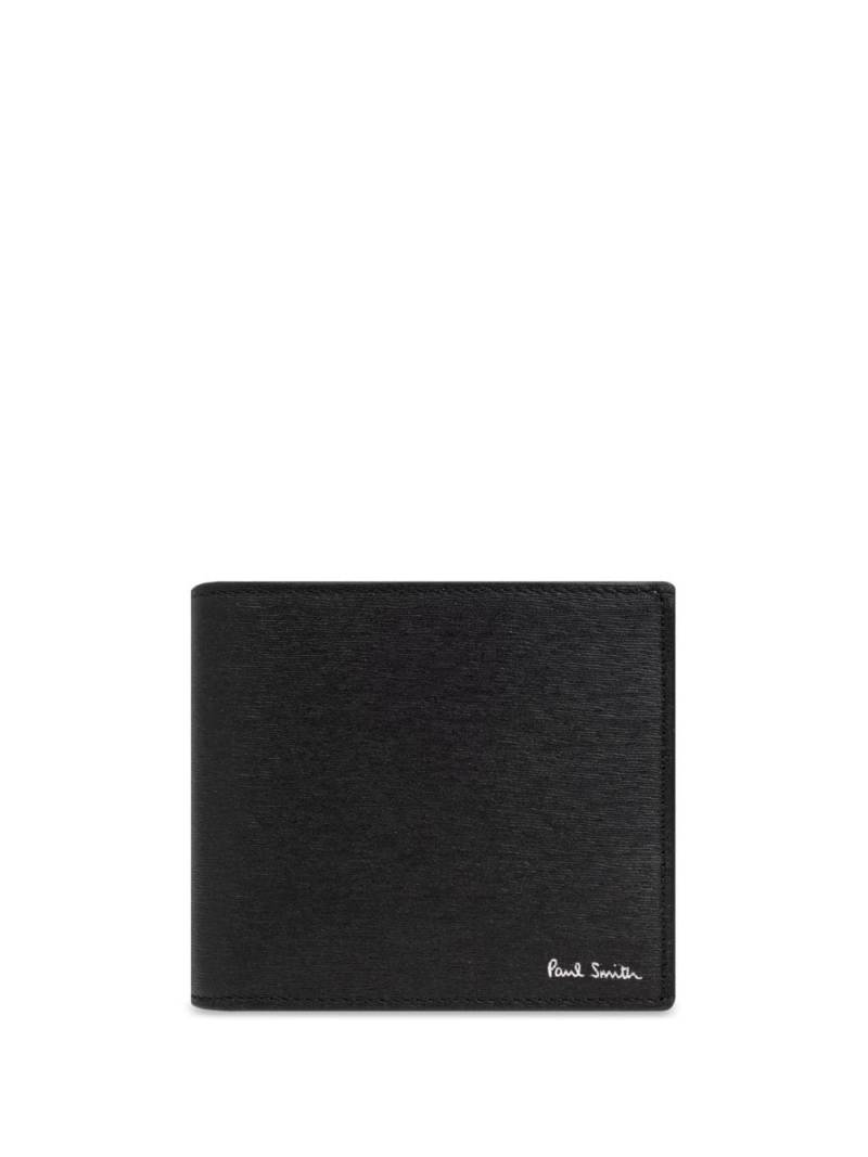 Paul Smith logo-stamp leather wallet - Black von Paul Smith