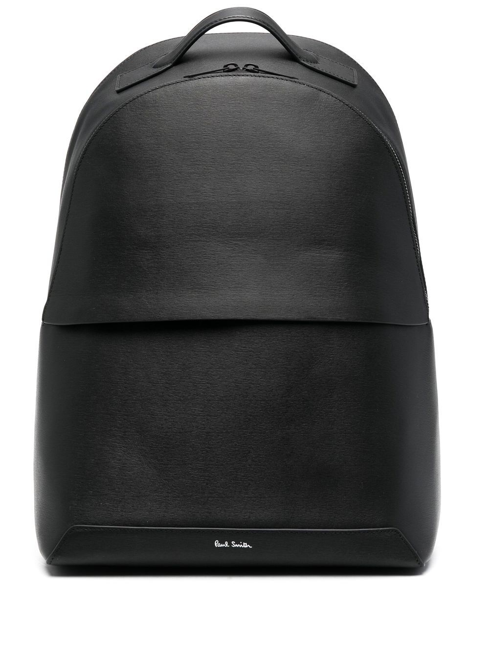 Paul Smith logo-strap leather backpack - Black von Paul Smith