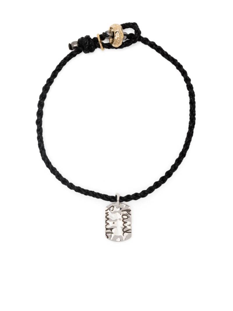 Paul Smith logo-tag braided bracelet - Black von Paul Smith