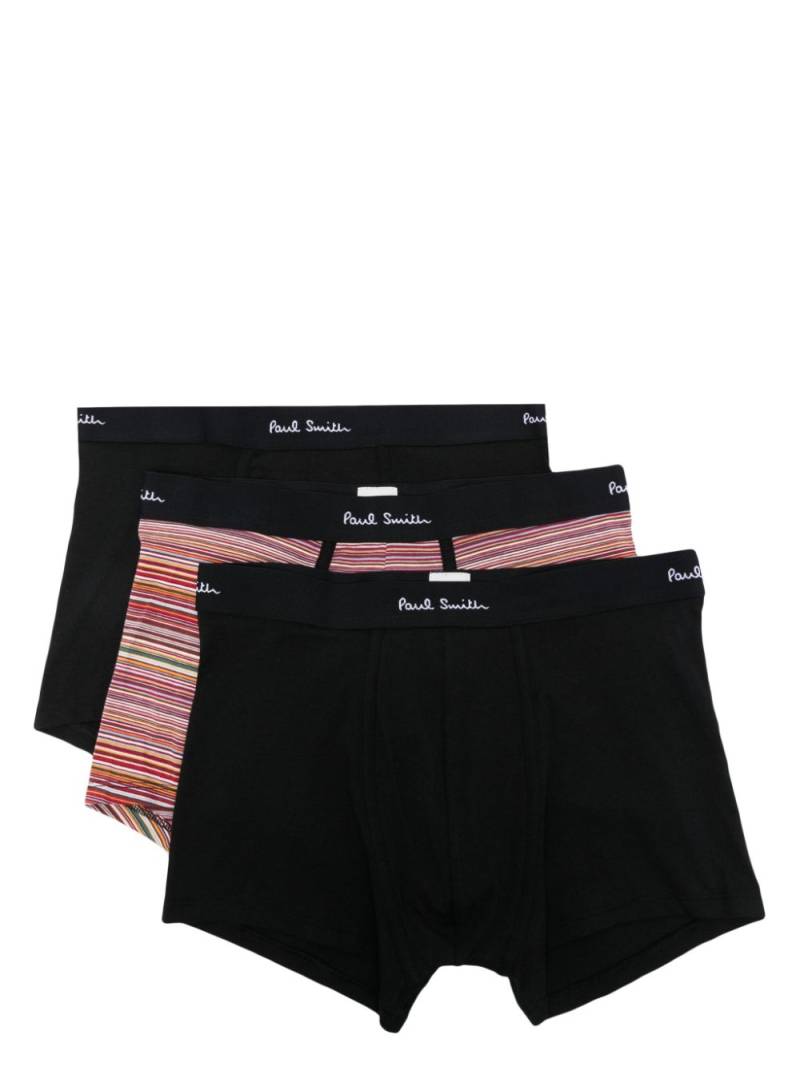 Paul Smith logo-waistband jersey boxers (pack of three) - Black von Paul Smith