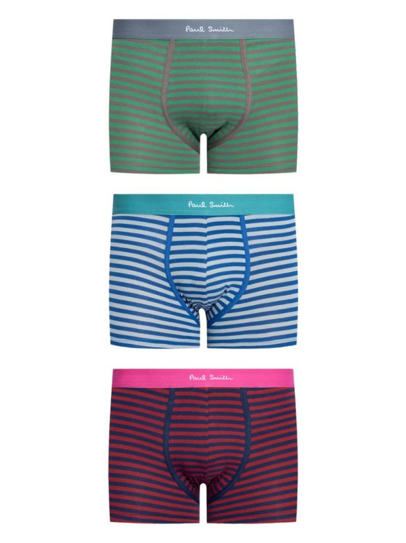 Paul Smith logo-waistband striped boxers (pack of three) - Grey von Paul Smith