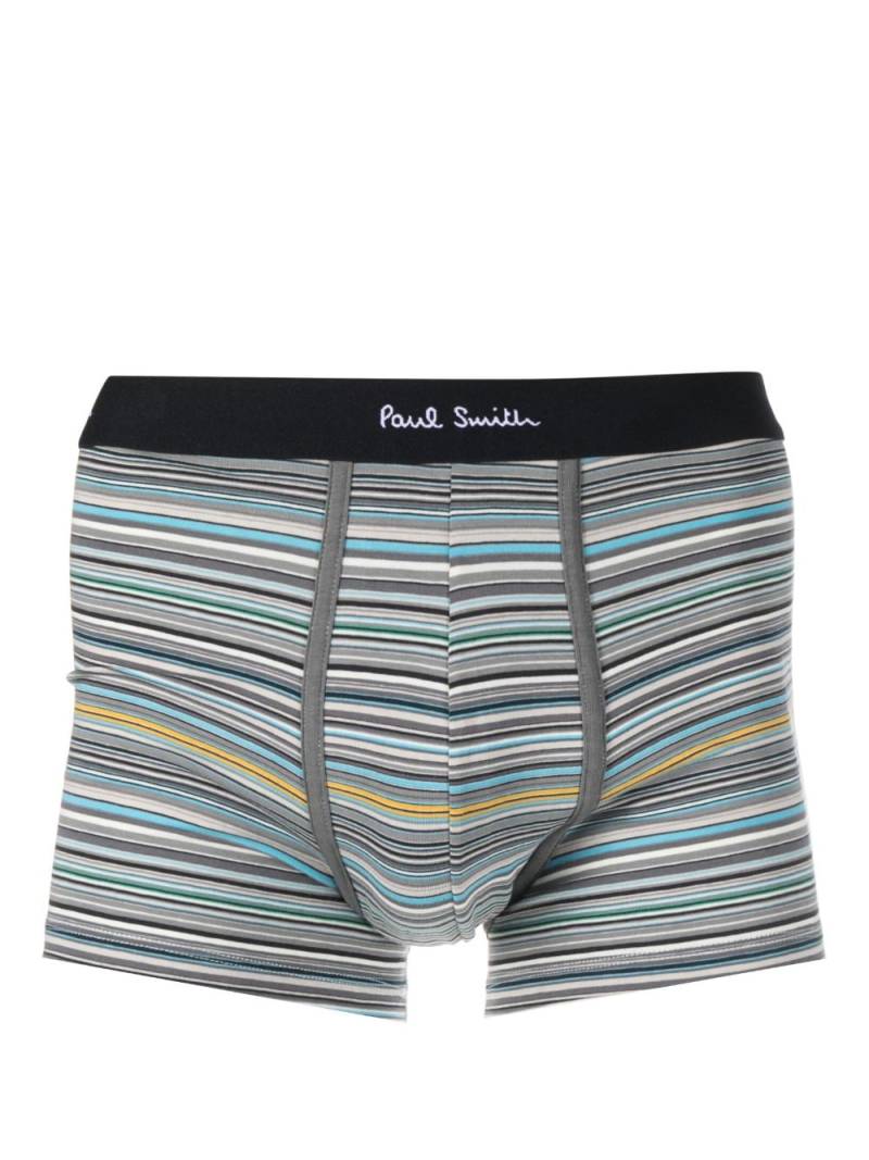 Paul Smith logo-waistband striped boxers - Blue von Paul Smith