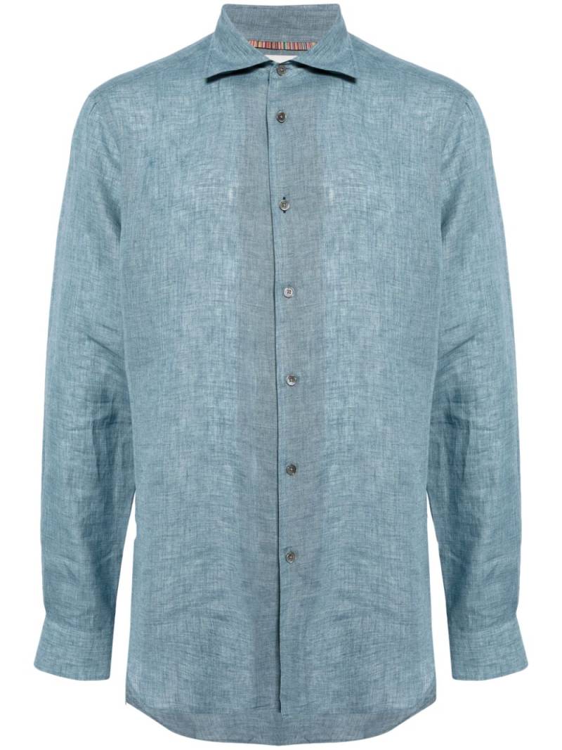 Paul Smith long-sleeve linen shirt - Blue von Paul Smith