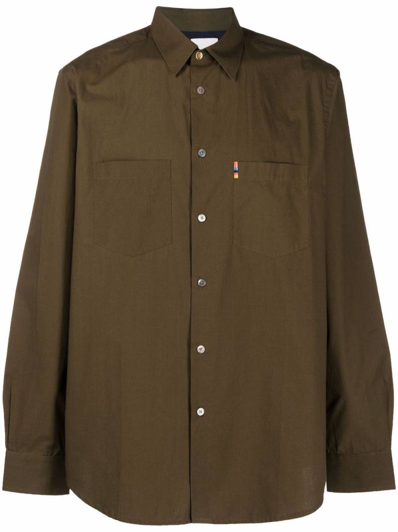 Paul Smith long sleeved cotton shirt - Green von Paul Smith