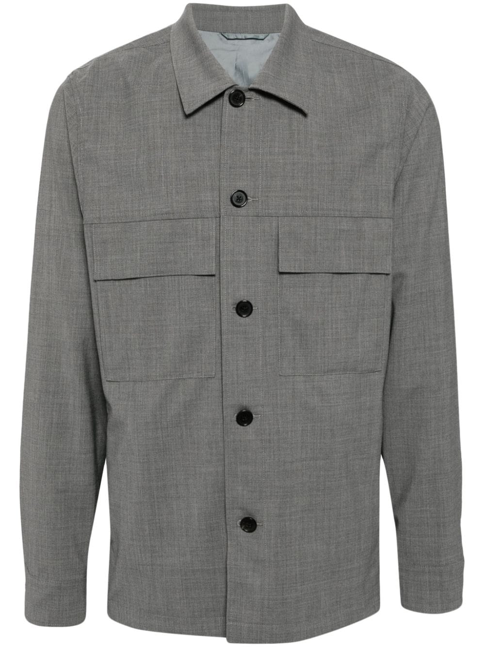 Paul Smith long-sleeves wool shirt - Grey von Paul Smith