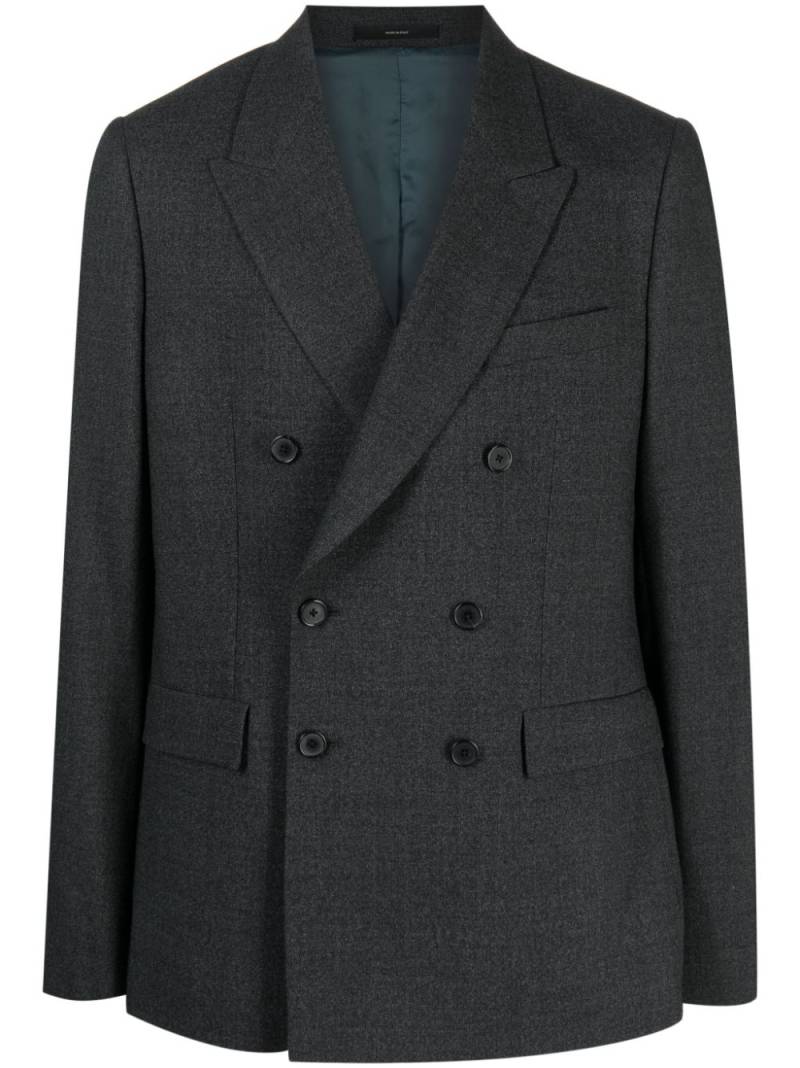 Paul Smith mélange-effect double-breasted wool blazer - Grey von Paul Smith