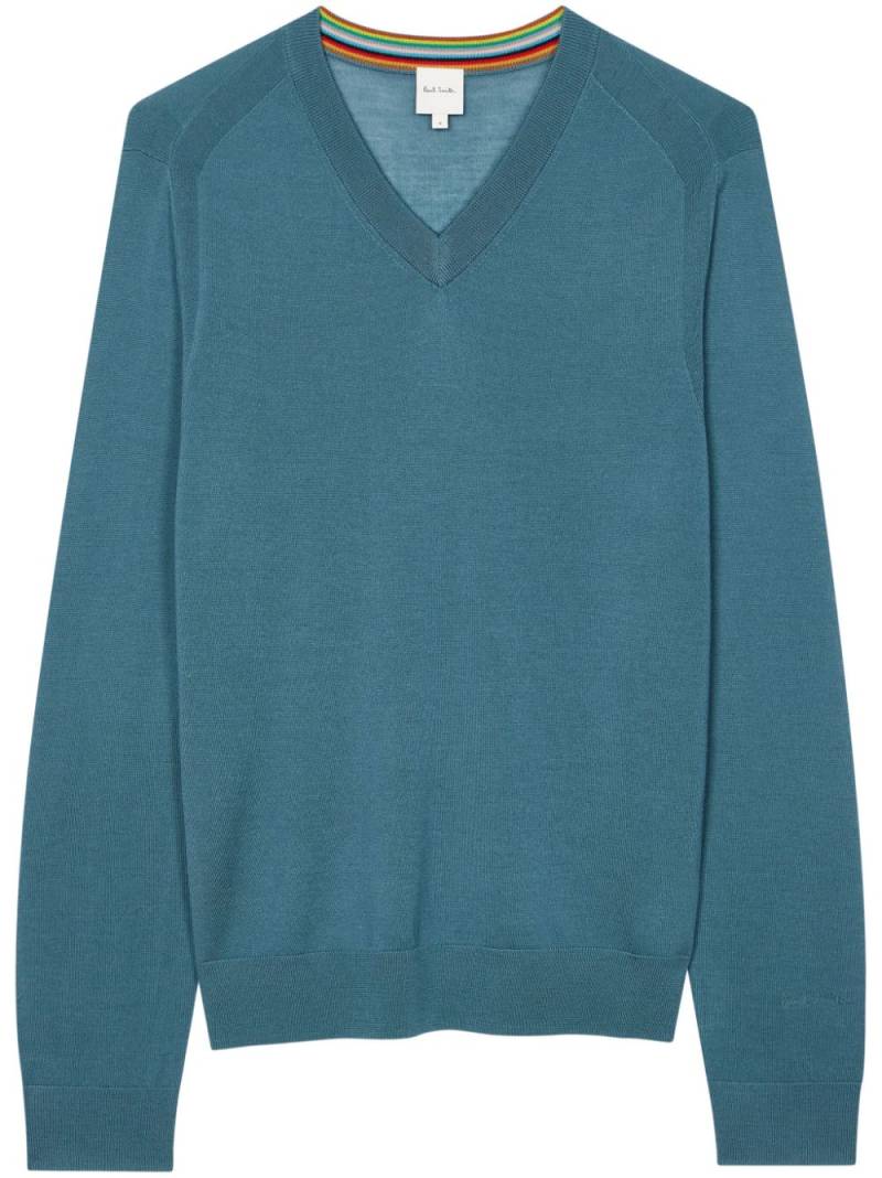 Paul Smith merino-wool V-neck sweater - Blue von Paul Smith