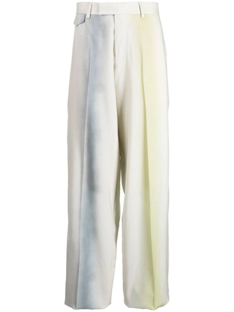 Paul Smith mid-rise wide-leg wool trousers - Neutrals von Paul Smith