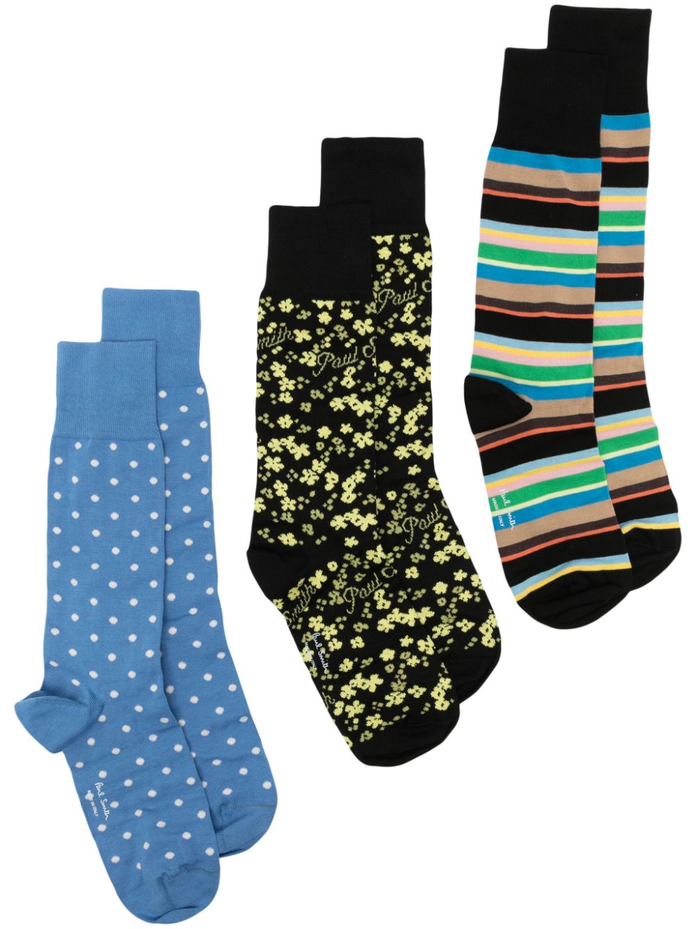 Paul Smith mix-pattern ankle socks (pack of three) - Black von Paul Smith