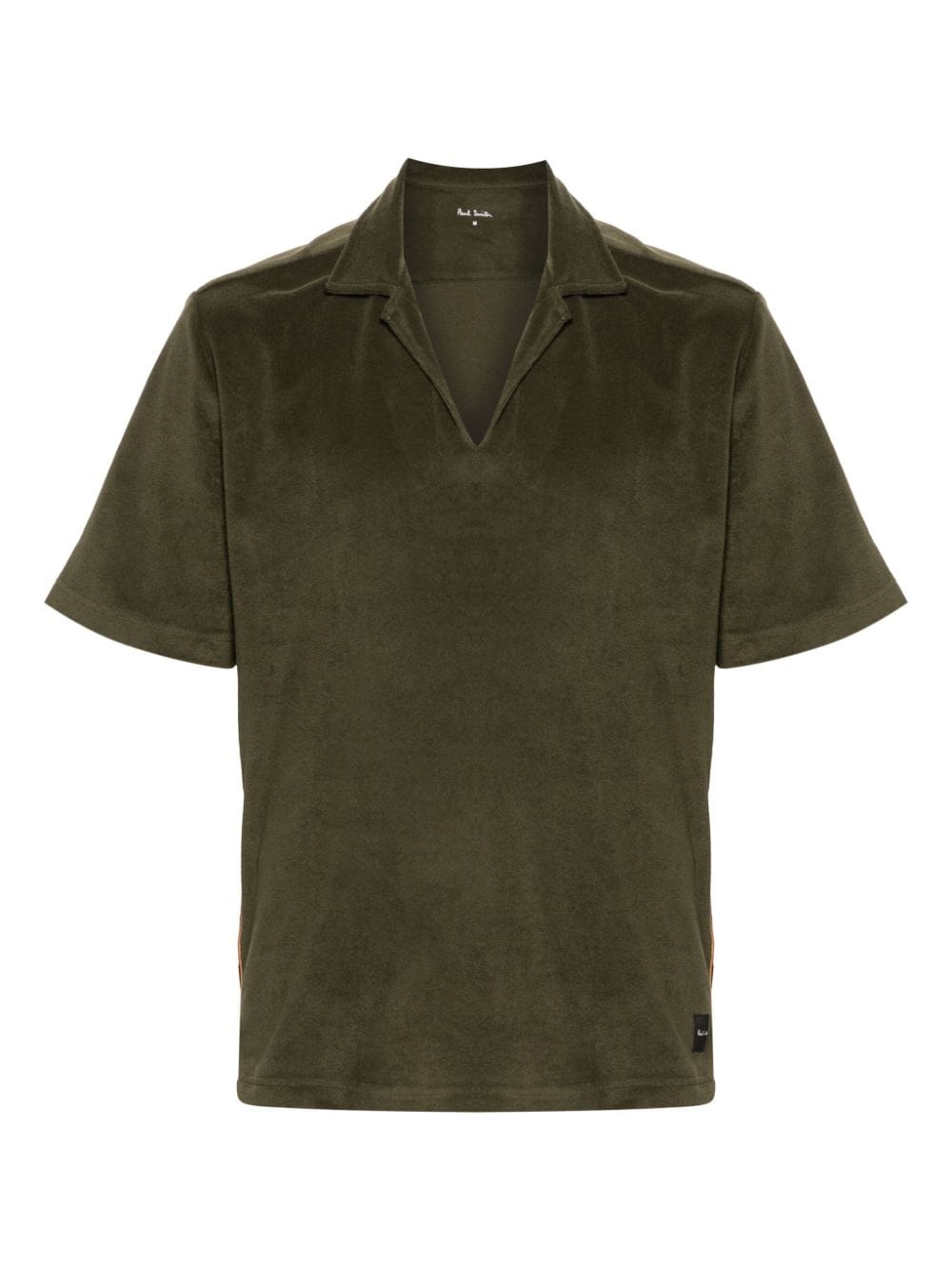 Paul Smith notched-collar towelling-effect shirt - Green von Paul Smith