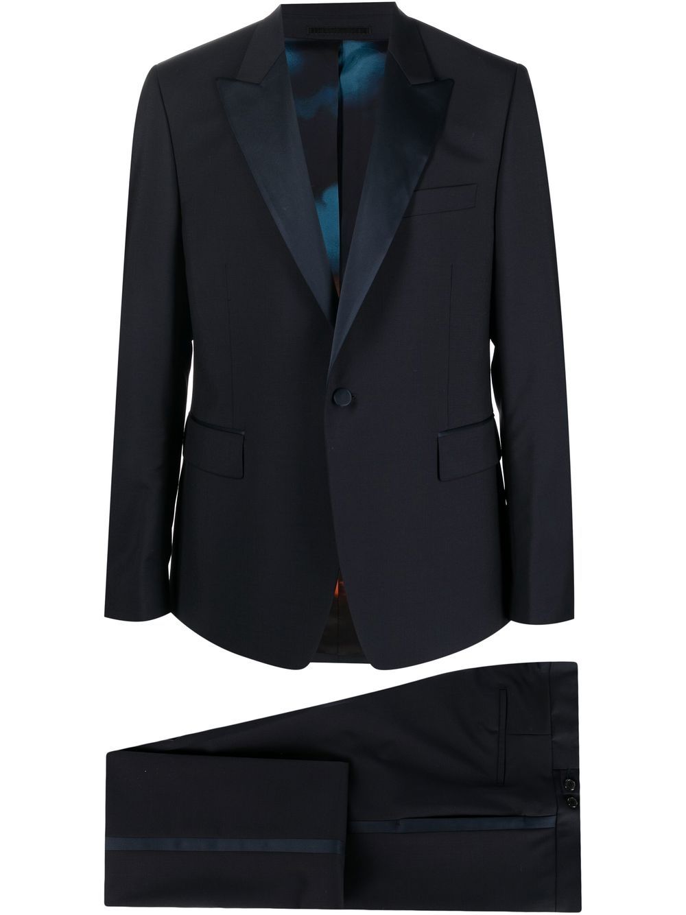 Paul Smith peak-lapels pressed-crease single-breasted suit - Blue von Paul Smith