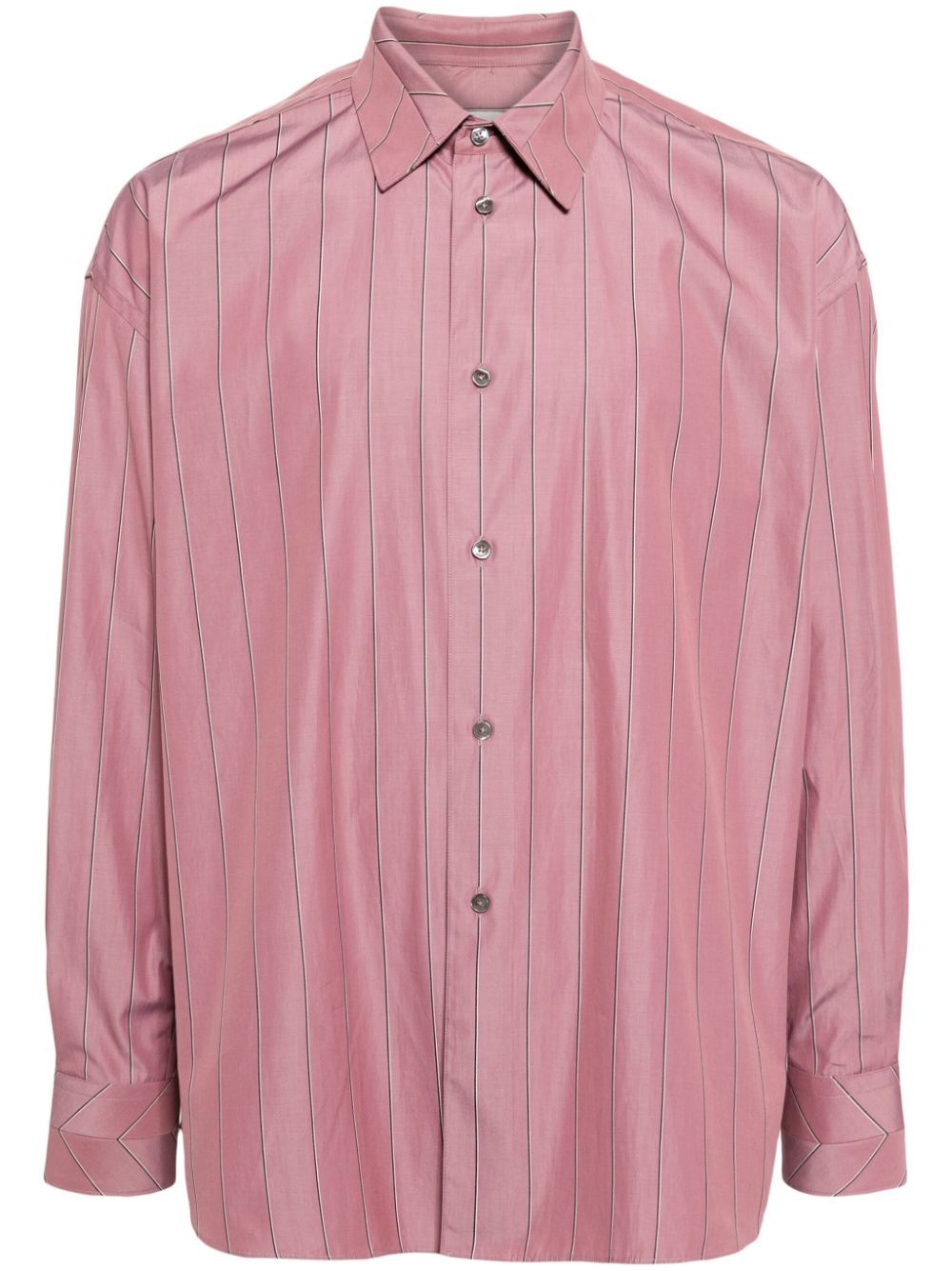 Paul Smith pinstripe-print cotton shirt - Red von Paul Smith