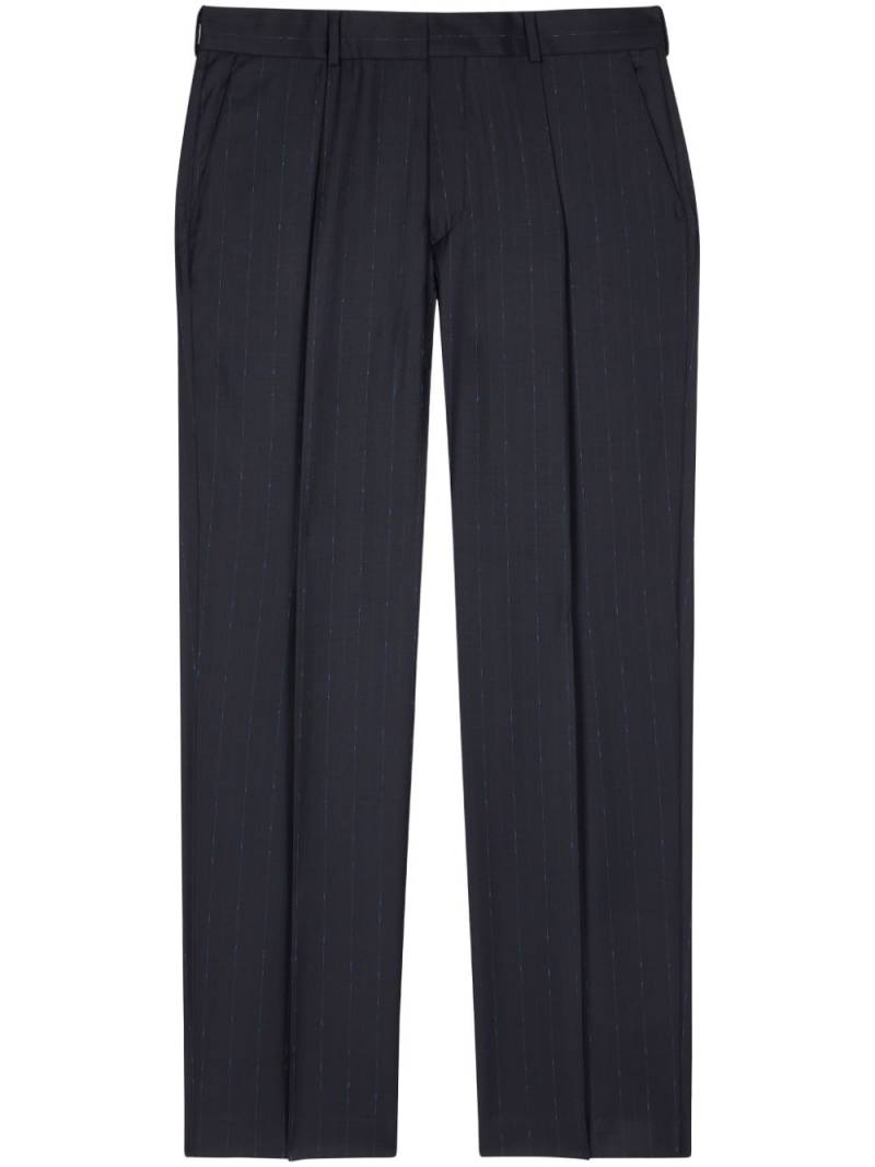 Paul Smith pinstriped pleated trousers - Blue von Paul Smith