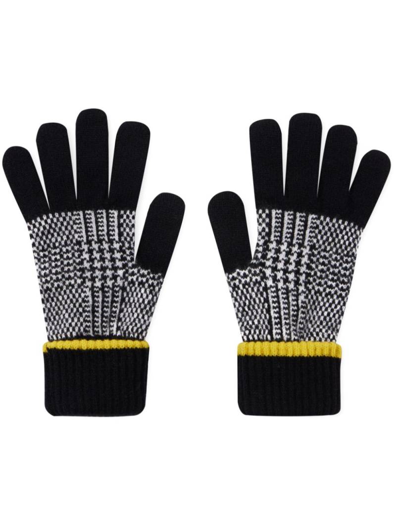 Paul Smith plaid wool gloves - Black von Paul Smith