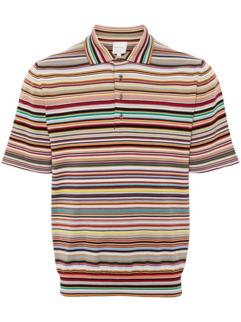 Paul Smith rainbow stripe-pattern polo shirt - Green von Paul Smith