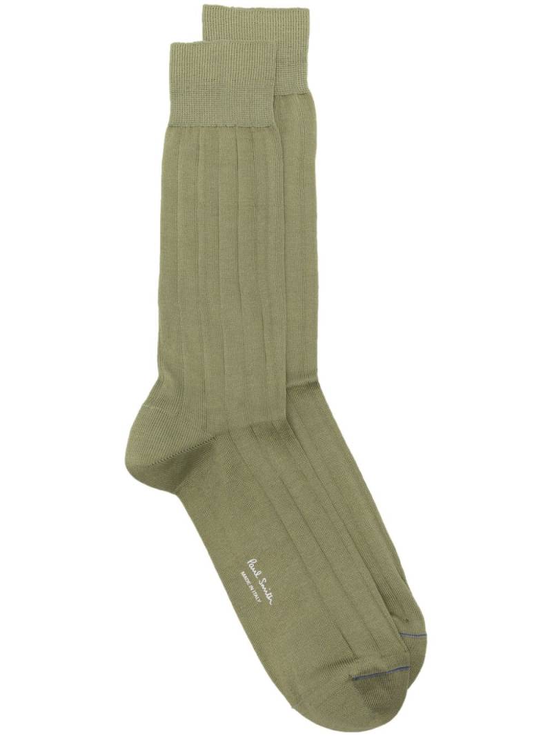 Paul Smith ribbed socks - Green von Paul Smith