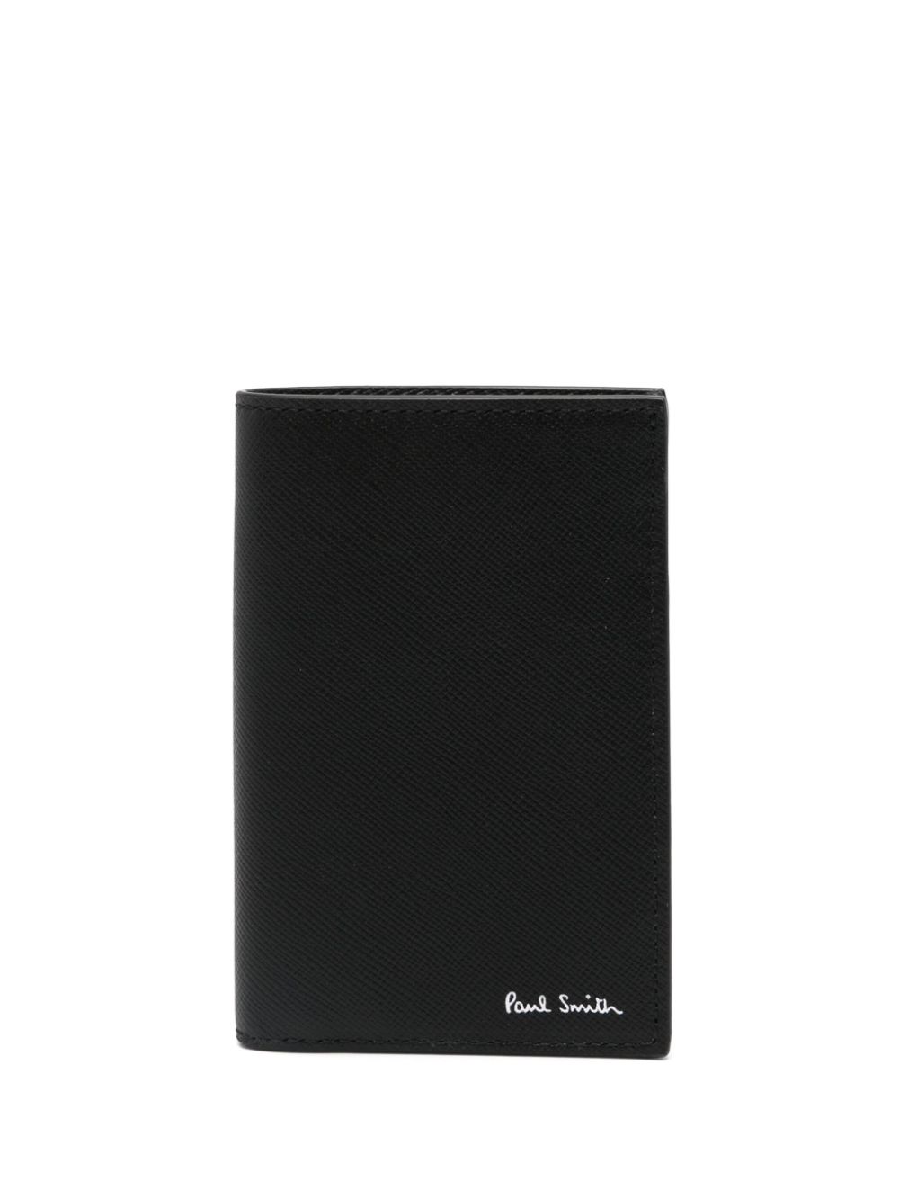 Paul Smith signature Stripe-print leather cardholder - Black von Paul Smith