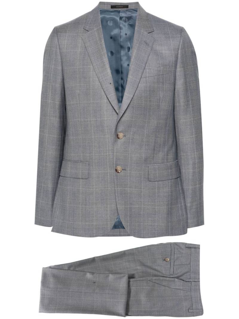 Paul Smith single-breasted check-pattern suit - Blue von Paul Smith