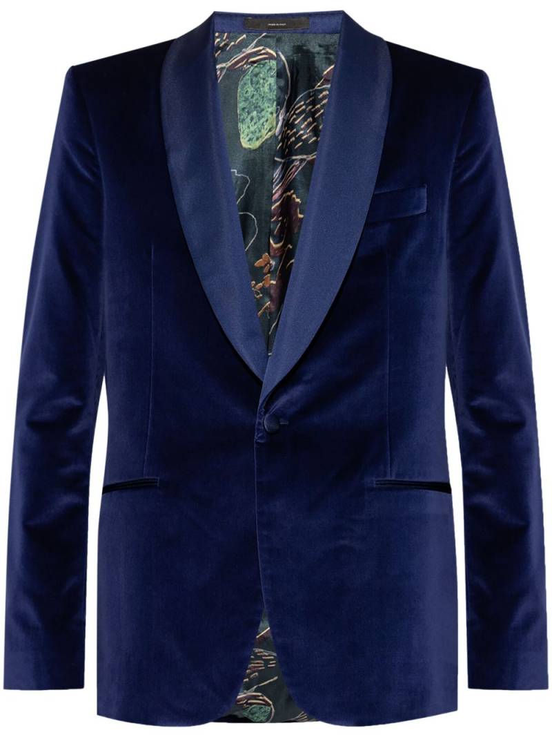 Paul Smith single-breasted cotton blazer - Blue von Paul Smith