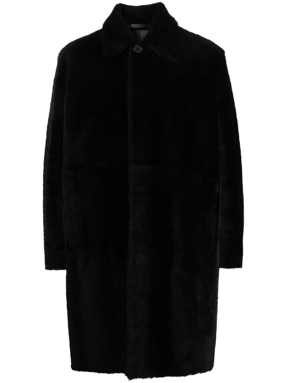 Paul Smith single-breasted leather coat - Black von Paul Smith