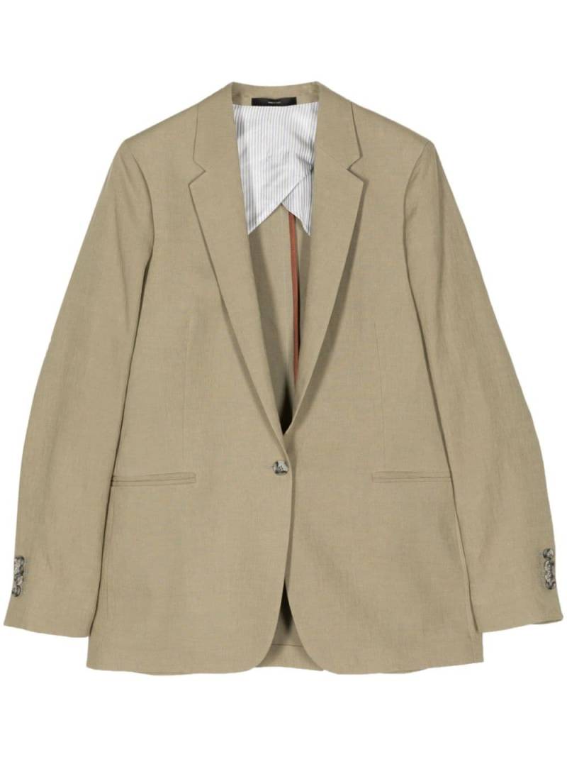 Paul Smith single-breasted linen blazer - Neutrals von Paul Smith