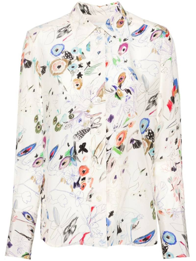 Paul Smith sketch-print silk shirt - White von Paul Smith