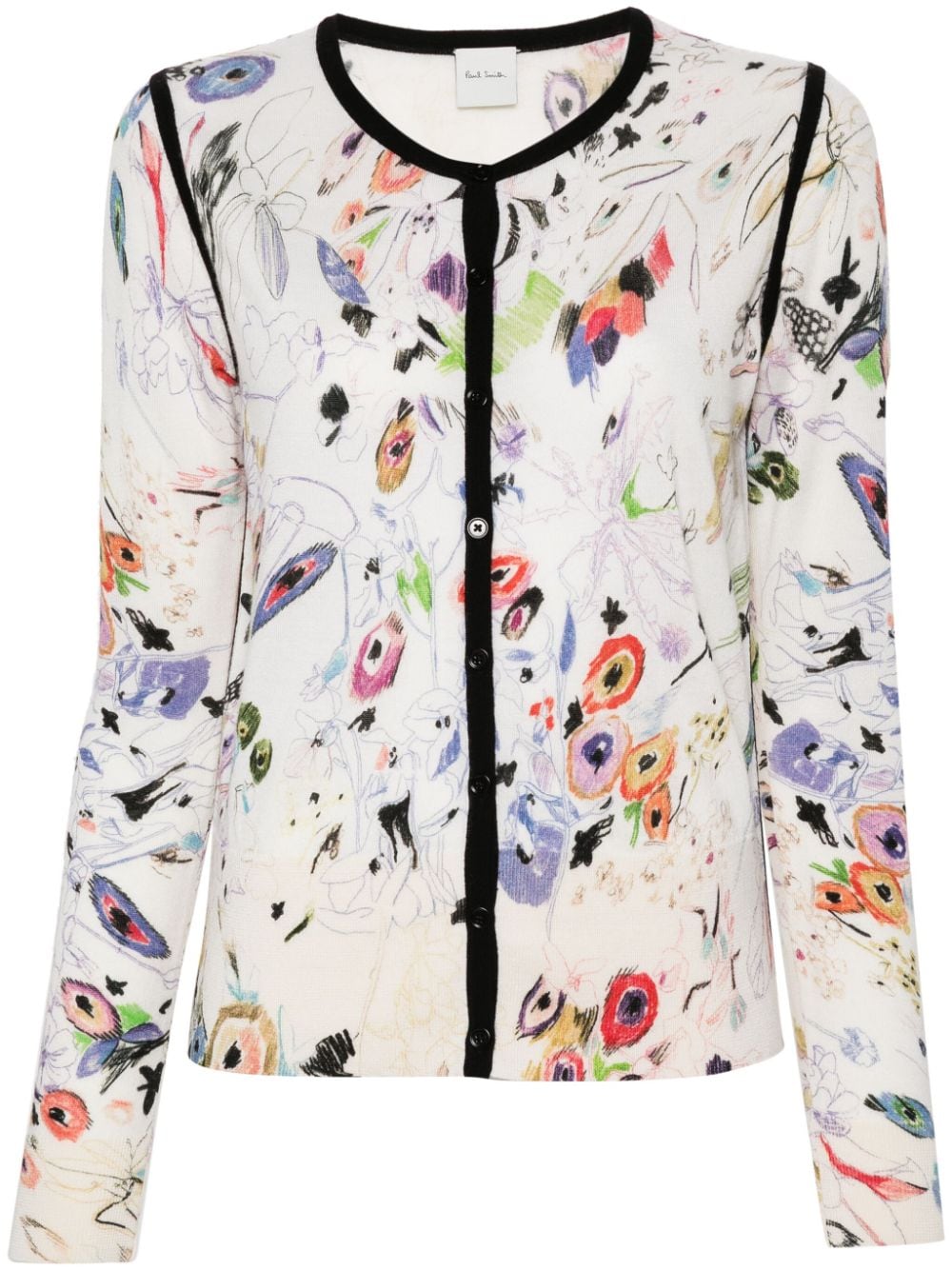 Paul Smith sketch-print wool cardigan - White von Paul Smith