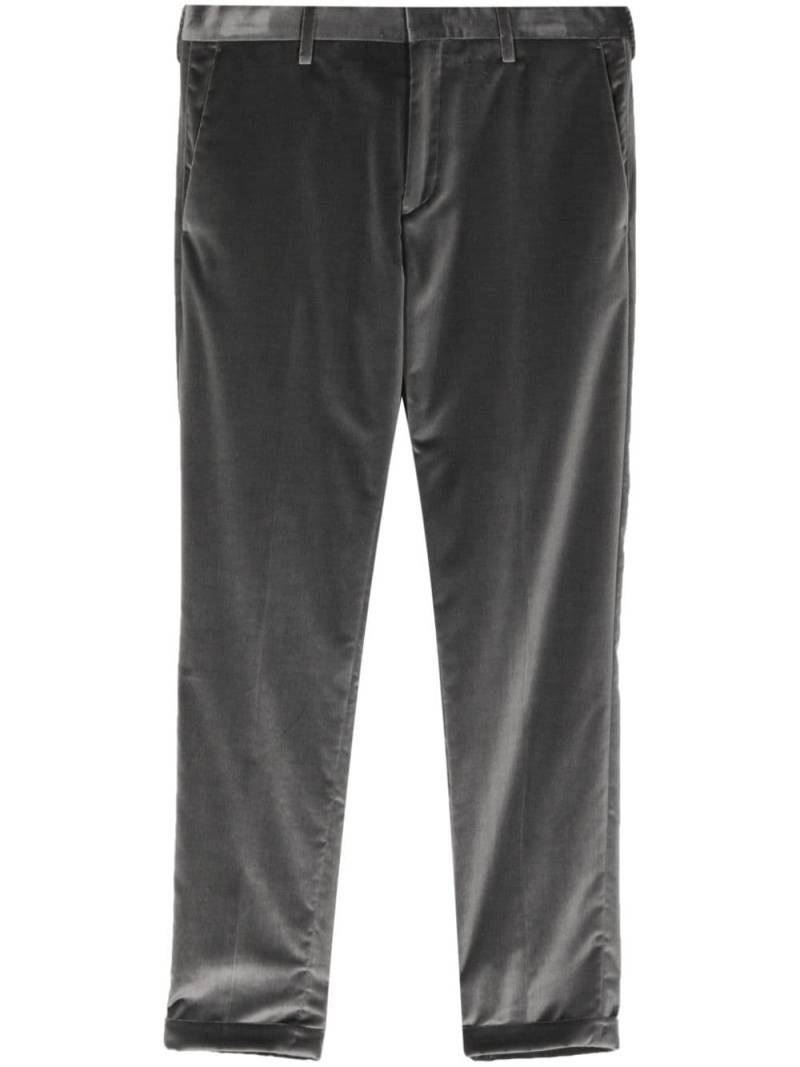Paul Smith slim-cut velour trousers - Grey von Paul Smith