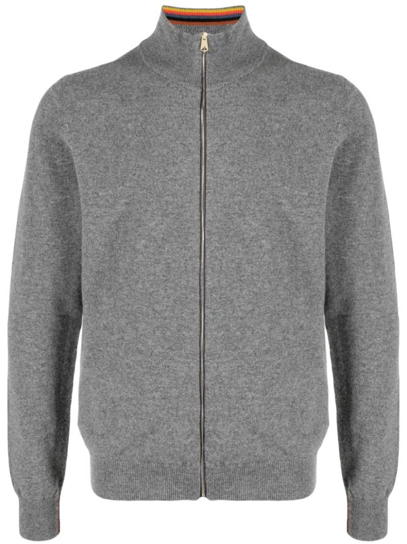 Paul Smith stand-up collar zip-up jumper - Grey von Paul Smith