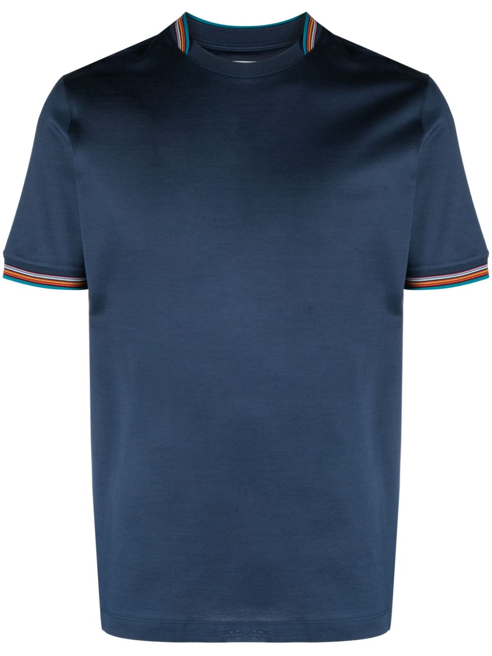 Paul Smith stripe-detail cotton T-shirt - Blue von Paul Smith