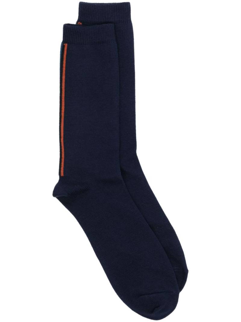 Paul Smith stripe-detailing cotton socks - Blue von Paul Smith