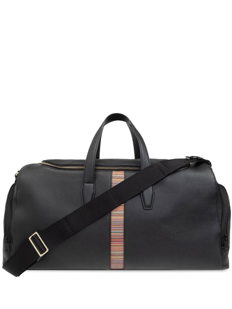 Paul Smith stripe-detailing leather holdall - Black von Paul Smith